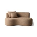 Ver imagem 4 de Conjunto 01 Poltrona + Sofá Curvo Orgânico Nature Gaia Boucle Cappuccino - Montanaris Decor