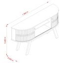 Ver imagem 2 de Rack Bancada Atlanta Cinamomo Off White - Madetec