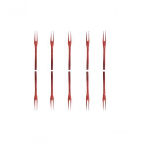 Kit 10 Peças Garfo Petisco Grande de Pau Madeira 22 Cm
