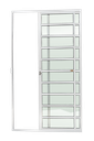 Ver imagem 1 de Porta de Correr Alumínio c/Traves.2F.210 x 150 V.Liso Branco Brimak