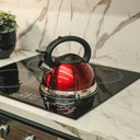 Ver imagem 2 de Chaleira em Inox com Apito e Fundo Duplo À Indução Vermelha