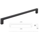 Ver imagem 3 de Kit 10 Puxadores Alça para Móveis Preto Industrial Linea 288 Bigfer Gavetas Portas Armários