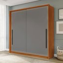 Ver imagem 1 de Guarda-roupa Casal Valência 2 Portas 2 Gavetas Freijó/cinza - Politorno