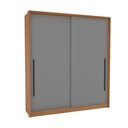 Ver imagem 2 de Guarda-roupa Casal Valência 2 Portas 2 Gavetas Freijó/cinza - Politorno