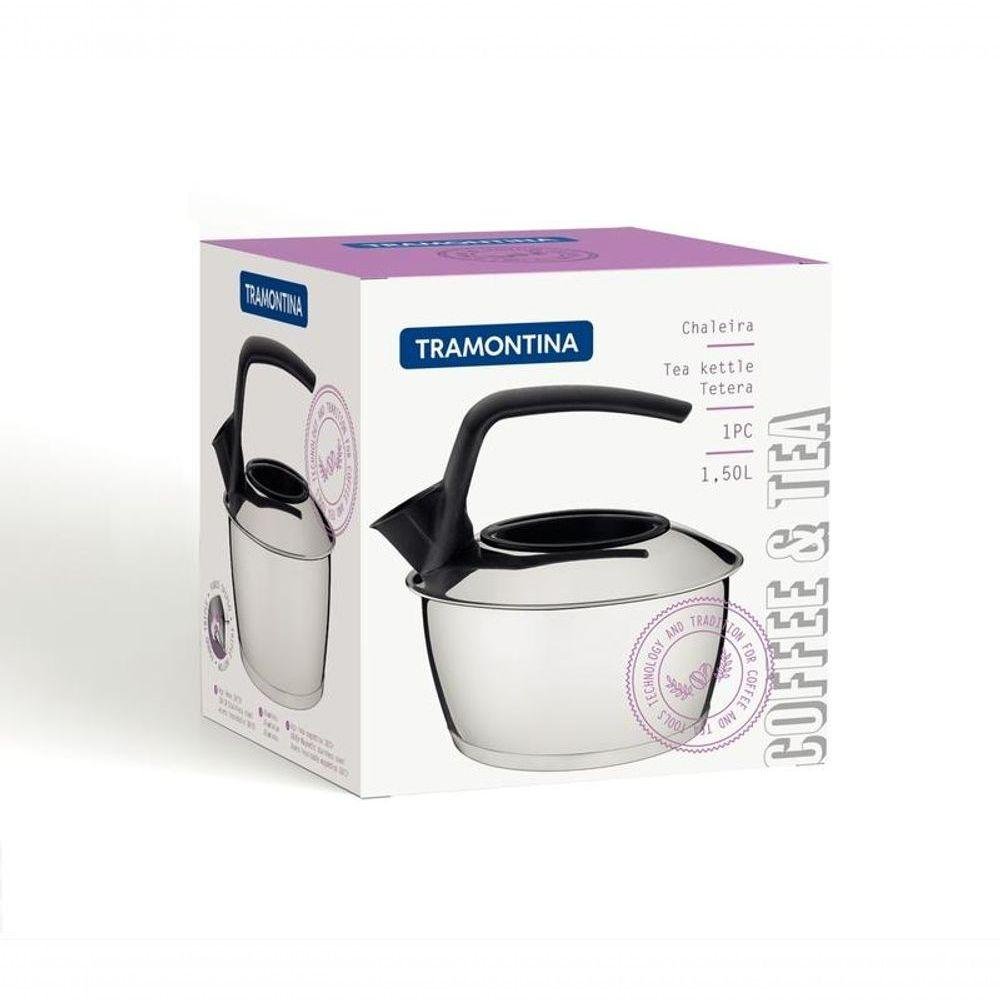 Chaleira Tramontina 1,5 Litros em Aço Inox com Fundo Triplo - 7