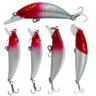 Kit 5 Iscas Artificiais Crank Bait Cabeça Vermelha com Estojo - 1