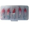 Kit 5 Iscas Artificiais Crank Bait Cabeça Vermelha com Estojo - 2