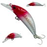 Kit 5 Iscas Artificiais Crank Bait Cabeça Vermelha com Estojo - 6
