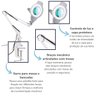 Lupa Luminaria Estetica Cosmetologia Dentista Salao Profissional Aumento Led Garra Mesa Suporte Flex - 3