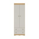Ver imagem 7 de Guarda-roupa Infantil 62cm 2 Portas e 2 Gavetas Realeza Multimóveis Mp4451 Madeirado/off White