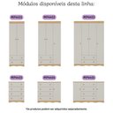 Ver imagem 6 de Guarda-roupa Infantil 62cm 2 Portas e 2 Gavetas Realeza Multimóveis Mp4451 Madeirado/off White