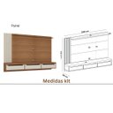Ver imagem 4 de Sala de Estar Presence Painel TV 75'' Mesa Centro e Aparador com Espelho Cinamomo/Off White