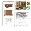 Ver imagem 7 de Sala de Estar Presence Painel TV 75'' Mesa Centro e Aparador com Espelho Cinamomo/Off White
