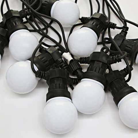 Cordão Luminoso Led Taschibra Globinho Leitoso 50 Leds Colorido 220v