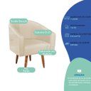 Ver imagem 4 de Kit 2 Poltronas Decorativa Jade Design Moderno Sala de Estar Quarto Escritório Confortável Luxo Pés