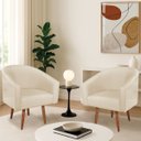 Ver imagem 1 de Kit 2 Poltronas Decorativa Jade Design Moderno Sala de Estar Quarto Escritório Confortável Luxo Pés