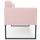 Ver mais imagens de Sofá Namoradeira Base Industrial Preto Ana Suede Rosa Bebê - Ibiza