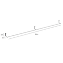 Ver imagem 3 de Barra de utensílios Suportes para Cozinha grande 90cm parede:Preto Fosco