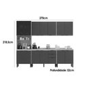 Ver imagem 3 de Cozinha Modulada Demóbile 6 Peças Firenze C6p126 Avena/grafito
