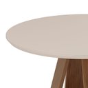 Ver imagem 4 de Mesa Kiara Redonda Freijó Off White com Kit 4 Cadeiras Yasmin Freijó Linho Granito-DJ Móveis