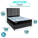 Ver imagem 3 de Kit Cama Box + Cabeceira + Colchão Casal Molas Ensacadas - Life Gold - Paropas
