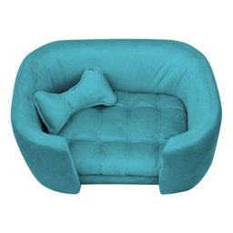 Cama Pet Poltrona Baby Hanna Veludo - Ssx Multicoisas Cor Azul Turquesa - 1