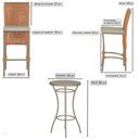 Ver imagem 2 de Mesa Bistrô e 4 Banquetas Roma Fendi Corda Estofado 7 Trama Terra Cota
