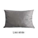 Ver imagem 5 de Kit 2 Capas para Almofada Drapeada em Veludo Retangular Cinza Claro
