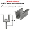 Ver imagem 2 de Fixador Grampo Intermediário Middle Clamp Tipo U Placa Painel Solar Alumínio e Inox | Perfil Master 