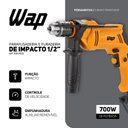 Ver imagem 5 de Parafusadeira Furadeira de Impacto 1/2" 700W 127V FE13 Wap