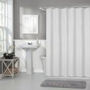 Ver imagem 4 de 1 Cortina Box Banheiro Branca Pvc Antimofo Resistente