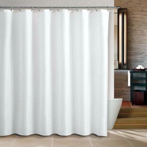 1 Cortina Box Banheiro Branca Pvc Antimofo Resistente