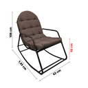 Ver imagem 7 de Cadeira Balanço Sossego Almofada Impermeável Pés C/ Proteção:café