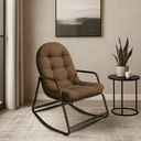 Ver imagem 1 de Cadeira Balanço Sossego Almofada Impermeável Pés C/ Proteção:café