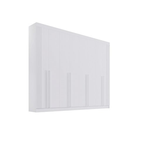 Guarda Roupas Casal Daymond 8pts Ripado 100% Mdf D`doro Móveis Branco