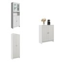 Ver imagem 7 de Conjunto Modulado de Armários para Cozinha Americano 3 Peças Branco/Gelo