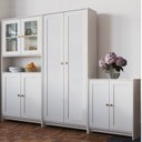 Ver imagem 1 de Conjunto Modulado de Armários para Cozinha Americano 3 Peças Branco/Gelo