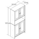 Ver imagem 3 de Conjunto Modulado de Armários para Cozinha Americano 3 Peças Branco/Gelo