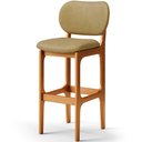 Ver imagem 2 de Kit 05 Banquetas Alta para Cozinha Madeira Fixa Betta L02 Imbuia Couríssimo Fendi - Lyam Decor Banqu