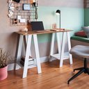 Ver imagem 6 de Mesa Escrivaninha Cavalete B61 135 Cm Mell Branco Novam