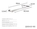 Ver imagem 3 de Toalheiro Duplo 90 Cm Inox - Kromus Qd0412-90