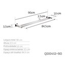 Ver imagem 3 de Toalheiro Duplo 90 Cm Inox - Kromus Qd0412-90