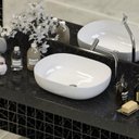 Ver imagem 1 de Cuba Sobrepor Banheiro de Cerâmica Verona - Mármore Sintético