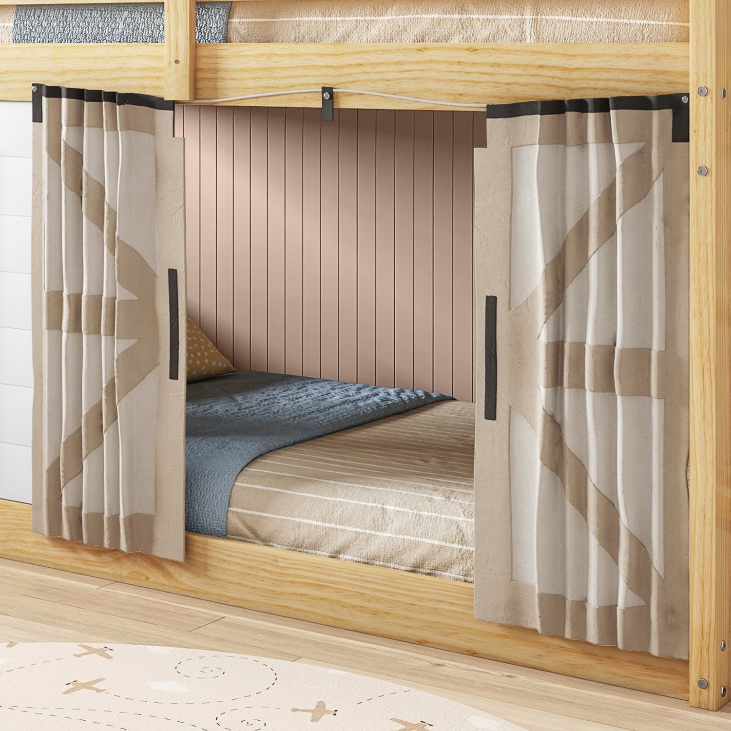 Cortina Barn Para Beliche Garden com Escada Lateral Casatema - 4