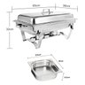 Rechaud Retangular 9l Revomax em Aço Inox com 6 Cubas - 7
