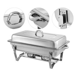 Rechaud Retangular 9l Revomax em Aço Inox com 6 Cubas - 2