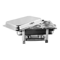 Rechaud Retangular 9l Revomax em Aço Inox com 6 Cubas - 3