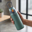 Ver imagem 4 de Garrafa Térmica Inox 800ml com Tampa e Trava Verde