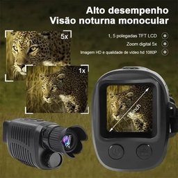 Monoculo Visão Noturna Infravermelho Alcance 300 Metros - 5