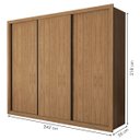 Ver imagem 3 de Guarda-roupa Casal Nápoli 3 Portas 6 Gavetas Carvalho - Minastex